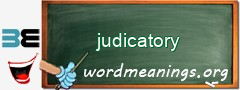 WordMeaning blackboard for judicatory